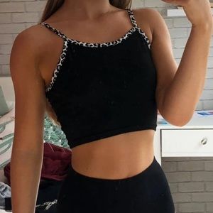BNWT Leopard trimmed camisole